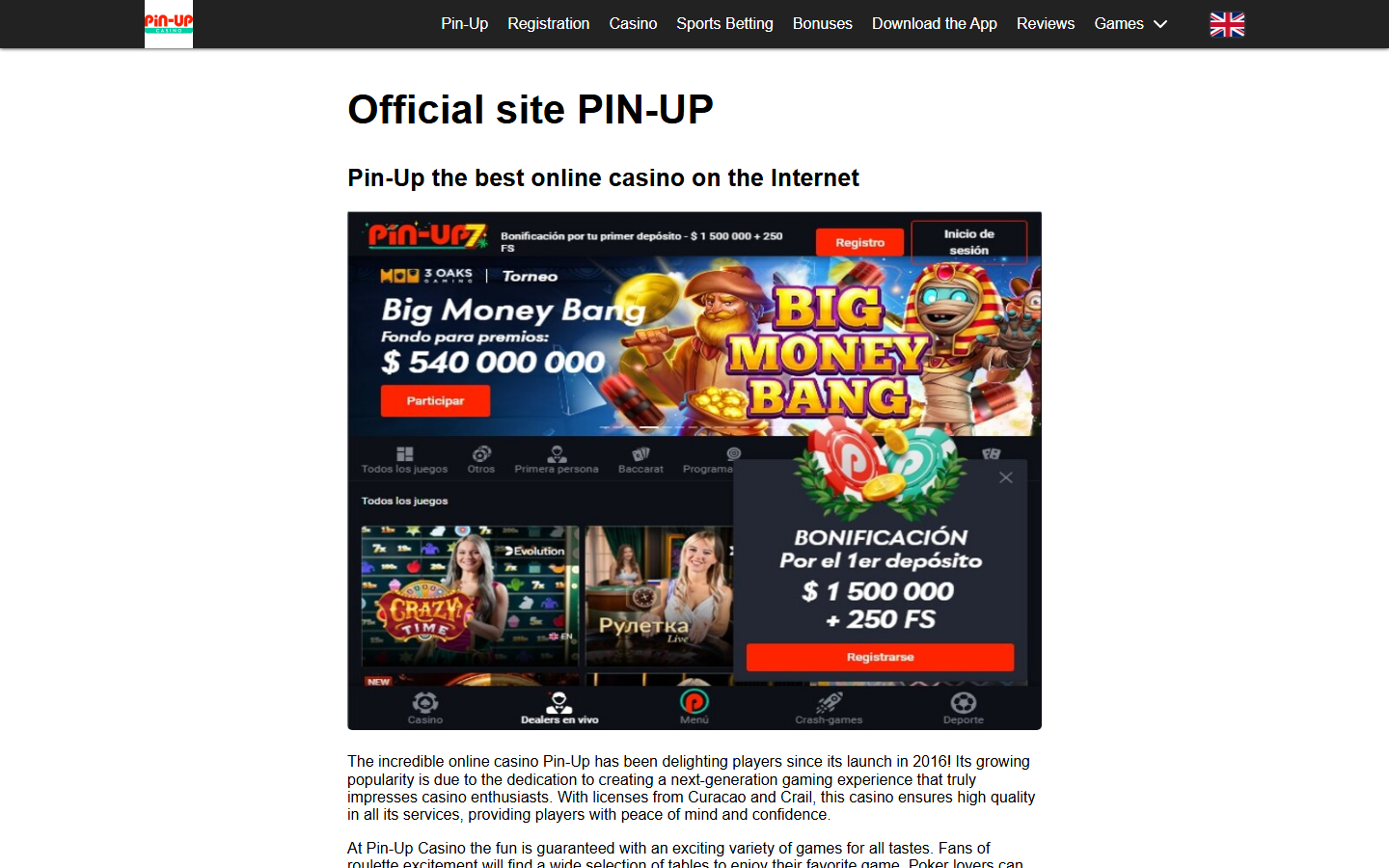Wild Bandito at Pin-Up screenshot